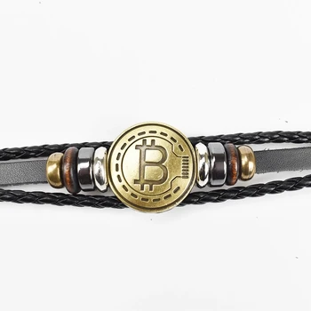 Bitcoin Lidt Mønt Armbånd I Antik Messing Forgyldt Armbånd Håndlavet Gave Cryptocurrency Mønt 8617