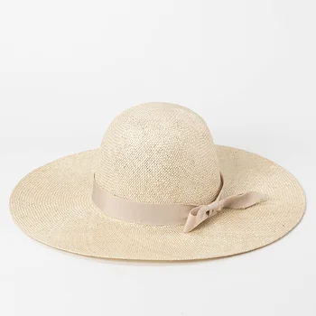 202105-hh7215 sommer naturlig håndlavet Knyazhiy Designer stil leisure beach sløjfeknude dame solen cap kvinder ferie hat 87348