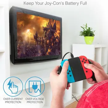 For Nintendo Skifte Glæde Con Comfort Grip Controller Opladeren Håndtere Holder Vildt Tilbehør 88192
