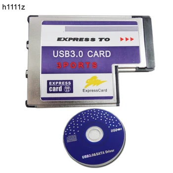 3Port Skjult Inde USB3.0 til Expresscard-Hurtig Kort-54 54mm Expresscard Bærbar Adapter Omformer FRESCO LOGIK Chipset FL1100