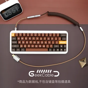 GeekCable Håndlavet Tilpasset Mekanisk Tastatur Data Kabel Til GMK Tema SP Keycap Linje Chokolade Colorway 92193