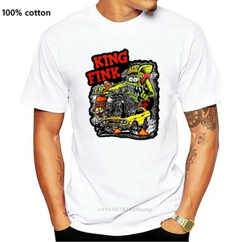 Rat Fink King Fink Herre Sort T-shirt NYE Størrelser S-2XL 94326