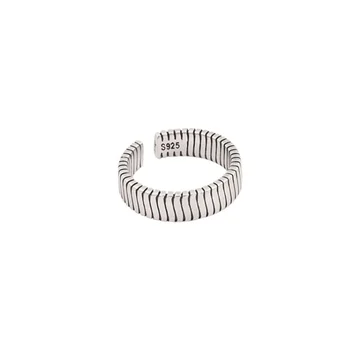 S925 Sterling Sølv Ringe for Kvinder Mode Geometri Enkelhed Retro Justerbar Åbning, Smykker Ring Tilbehør Engros 96420