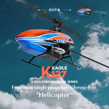 WLtoys K127 RC Helikopter 2,4 G 4-KANALS 6-Aixs Gyroskop Flybarless Med lufttryk Fast Højde RTF Model RC Fly Fly Legetøj