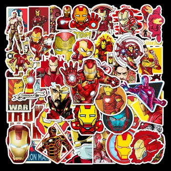 52PCS Marvel Klistermærker Iron Man Spiderman Revengers Kids Søde Anime Klistermærker Bagage Notebook Guita Scrapbooking Mærkat