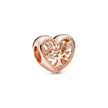 Ny Mode Charme Oprindelige Rosa Guld Diamant Pumpkin Carriage Perler Egnet til Oprindelige Pandora Damer Armbånd Smykker Gave