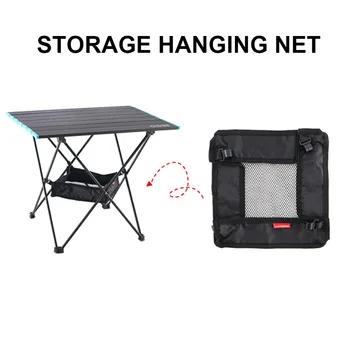 Offentlig Klapbord Opbevaring Kurv Picnic Table Storage Hængende Bag Efterbehandling Net Lomme Vandtæt Camping Grill