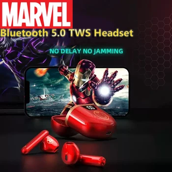 Marvel Ægte Autoriserede TWS Bluetooth-5.0 Headset Android-Hovedtelefon Vandtætte Øretelefoner til iPhone OS-Smart Telefon