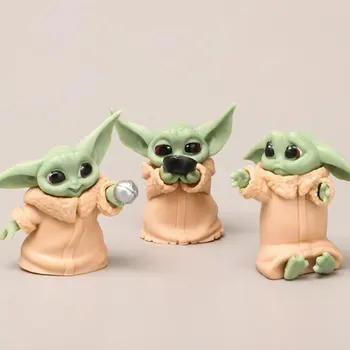 5PCS/Set 6cm Disney Baby Yoda Figur Toy Søde Anime Tegnefilm Handling opgav designet Star Wars Figurer Model Kawaii Børn Gave Legetøj