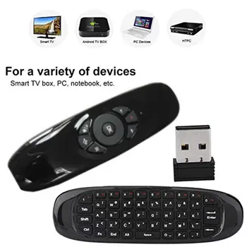 C120 Mini Wireless Keyboard Air Mouse IR-Fjernbetjeningen til TV Boksen Computer Trådløse Fjernbetjening Multifunktionelle Tastatur