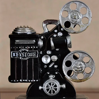 Retro Kamera Bookend Film Projektor, Sort Sølv Collector ' s Projekt Kreative Reol Vintage Smykker Undersøgelse Værelse Undersøgelse Ho