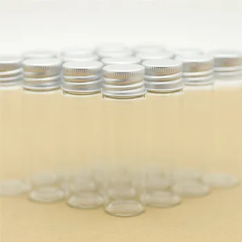 50stk/masse DIY Lille Glas Hætteglas Flaske 22*70mm 15 ml Sølv skruelåg Mini-Reagensglas Jar Krydderier Små Krukker Container Dekorative