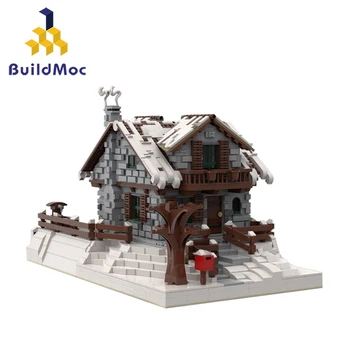 BuildMOC 38793 Skaberen By Landsby Vinter Hus Chalet Neige Resort Jul Konstruktion Byggesten Børns Legetøj Gaver
