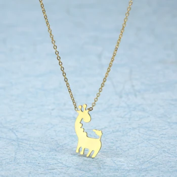 Nye Dejlige Giraf halskæde til Kvinder, Mode, Dyr, for Kæreste Par i Rustfrit Stål halskæde Smykker
