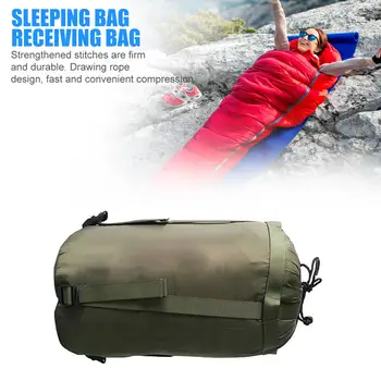 Udendørs Camping Sovepose Kompression Pack Fritid Hængekøje Storage Pack Rejser Tilbehør Army Grøn