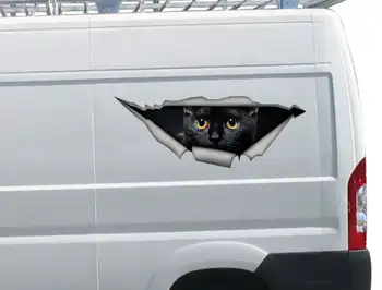 2021 Sort kat decal, funny sticker, kat bil sticker,sorte kat mærkat