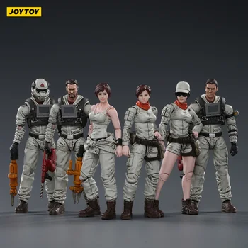 (6STK/Sæt) JOYTOY 1/18 Action Figur Mech Maitenance Team A /B Militær Soldat Model Legetøj med Gratis Forsendelse