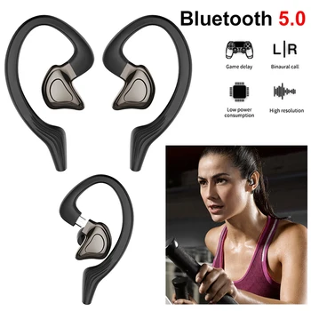Q9J TWS Bluetooth-5.0 CVC støjreduktion Hovedtelefoner Stereo Sport Earbuds Musik / Video Trådløse Øre-monteret Bluetooth-Headset