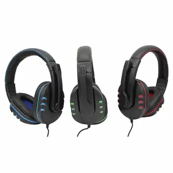 2021 Nye Ankomst Gaming Headset Hovedtelefon med Mikrofon til PS4 Over Ear Hovedtelefoner med Bløde Høreværn til Bærbare computere, Mobiler
