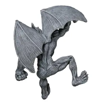Angel Wings 15cm Harpiks Retro Gargoyle Ghost Bat Monster Statue Dekoration Kreative Vindue Dekoration Hjemme i Haven Dekoration
