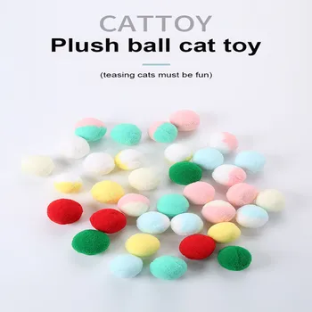 Søde, Sjove Kat Legetøj Strække Plys Bold 4,5 cm Cat Toy Bolden Kreative Farverige Interaktive Kat Pom Pom Kat Tyggelegetøj Dropshipping