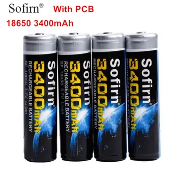 Sofirn 18650 3400mAh Batterier med PCB 18650 Batteri 3,7 V 5.6 Afladning Genopladelige Lithium Batterier til Sofirn Lommelygte