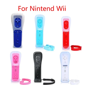 Nye 2-I-1 Wireless Remote Nunchuk Controller Til Nintendo Wii, Indbygget Motion Plus Gamepad Med Silikone Case Motion Sensor