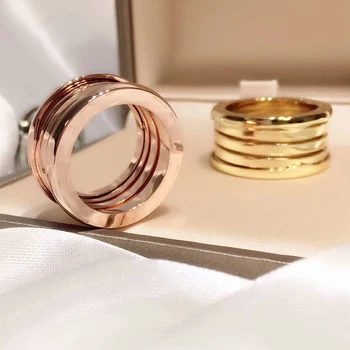 Passer Oprindelige 925 sterling silver spring ring for kvinder med rose gold par classic ring i høj kvalitet smykker bryllup gave