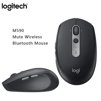 Logitech M590 Mute Wireless Bluetooth Mus Optisk Lydløs Computer Mus, Computer Perifere Tilbehør