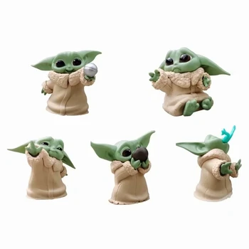 5PCS/Set 6cm Disney Baby Yoda Figur Toy Søde Anime Tegnefilm Handling opgav designet Star Wars Figurer Model Kawaii Børn Gave Legetøj