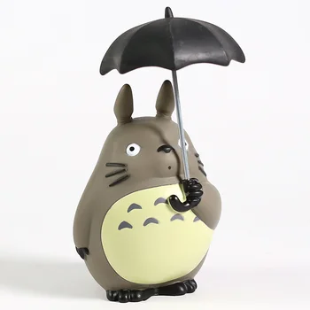 Miyazaki Hayao Min Nabo Totoro med Paraply PVC Figur Collectible Model Toy