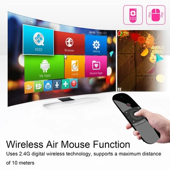 2,4 G Flyve Air Wireless Mouse 57 Nøgler Tastatur Genopladelige Mus Mini-Fjernbetjening Til PC-Smart-TV-Set-Top-Boks Android TV Box