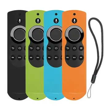 Anti-Slip Stødsikkert Remote Silikone Case Cover til Amazon Fire-TV med 4K-Alexa Stemme Fjernbetjening (2017 Edition) (2nd Gen) Pind