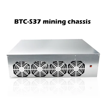 BTC-S37 Minedrift Chassis Combo 8 GPU Bitcoin Crypto Ethereum BTC-Lavt Strømforbrug Minedrift Bundkort med 4 Fans 8GB RAM mSATA SSD