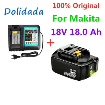 18V18Ah Genopladeligt Batteri 18000mah Li-Ion-Batteri Udskiftning Power Batteri til MAKITA BL1880 BL1860 BL1830battery+3A Oplader