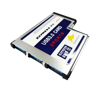 3Port Skjult Inde USB3.0 til Expresscard-Hurtig Kort-54 54mm Expresscard Bærbar Adapter Omformer FRESCO LOGIK Chipset FL1100