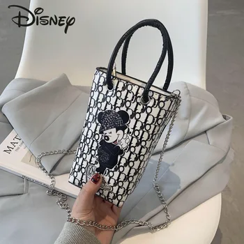 Disney Pige Håndtaske Nye Mode Pu Tegnefilm Anime Print Damer One-shoulder-Messenger Taske med Stor Kapacitet Opbevaring Cosmetic Bag