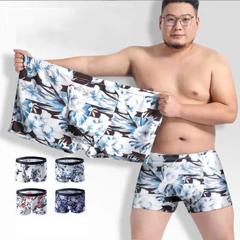 4stk Bambus Fiber Mænds Boxer Tegnefilm Boksning Pantie Underpant plus størrelse 10XL stor størrelse shorts åndbar undertøj 5XL 6XL 7XL