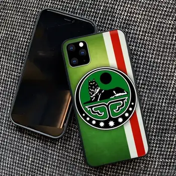 Tjetjenien Flag Sort Mat Telefonen Tilfælde Dække For IPhone 12 11 Pro Max antal Xs X Xr 7 8 6 6s Plus 5 5s Se 2020