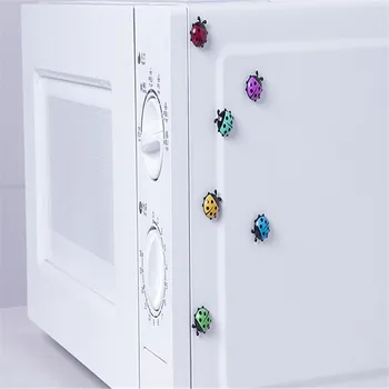 6stk Mini-Mariehøne køleskabsmagneter Kreative Køleskab Magnetiske Klistermærker Vaskemaskine klimaanlægget Hjem Dekorationer c50