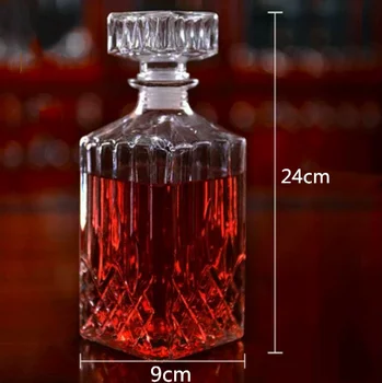 Kreative Gennemsigtig Luksus Blyfri Square Glas Vin Flaske Whisky-Karaffel Alkohol Container Pourer Vin Karaffel For Bar