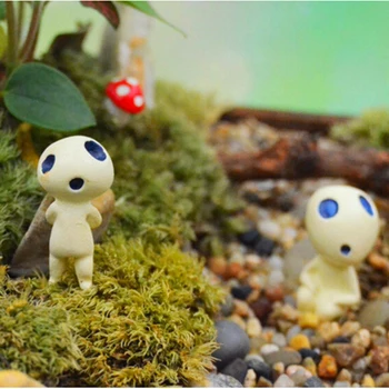 Miniature Ornamenter Micro Landskab Have Terrarium Dekoration Harpiks Mini Fremmede Træ Fe Hayao Miyazaki Totoro Model Tal
