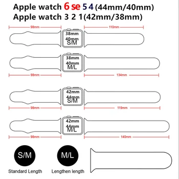 Silikone Rem Til Apple Ur band 40mm 44mm 38mm 42mm 44 mm Gummi urrem smartwatch armbånd iWatch serie 3 4 5 6 se-band