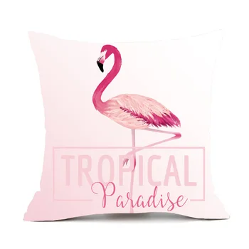 Pink Flamingo-Serien Super Kort Velvet Bløde Dekorative Pudebetræk Romantisk Pige Hjerte Sofa Pladsen Hjem Pudebetræk