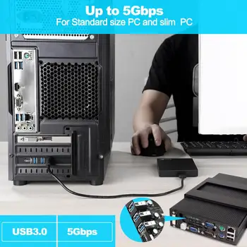 PCI-E USB3.0 Adpter 4-Port Type (3) (1) Dhos FL1100 og ASM1543 Chips uden Ekstra Kabler til Desktop Computer
