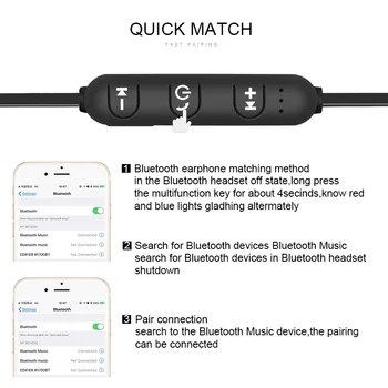 Bluetooth Hovedtelefon 5.0 Trådløse Headset Stereo Hovedtelefoner Sport Magnetiske Øretelefoner til Xiaomi 7 8 9 Redmi Note 7 8 K30 K20 Pro