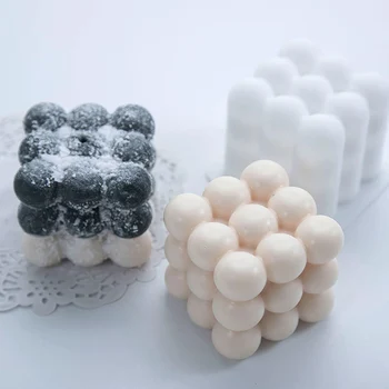 Silikone Kage Bagning Forme Kugler Cube Slik Mousse Forme Voks Stearinlys Gør Mould 3D Cloud-Formet Køkken, Bageri Værktøj