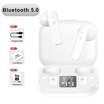 TWS R20 Trådløse Bluetooth-Hovedtelefoner, 5.0 Sport Vandtætte Øretelefoner Stereo Headset Dyb Bas I Øret Hovedtelefoner Med Mikrofon