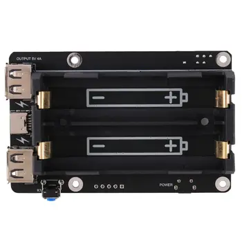 18650 Nye UPS med RTC & Coulometer Pro Extended To USB-Port Strømforsyning Enhed for Raspberry Pi 4 B / 3B+ / 3B